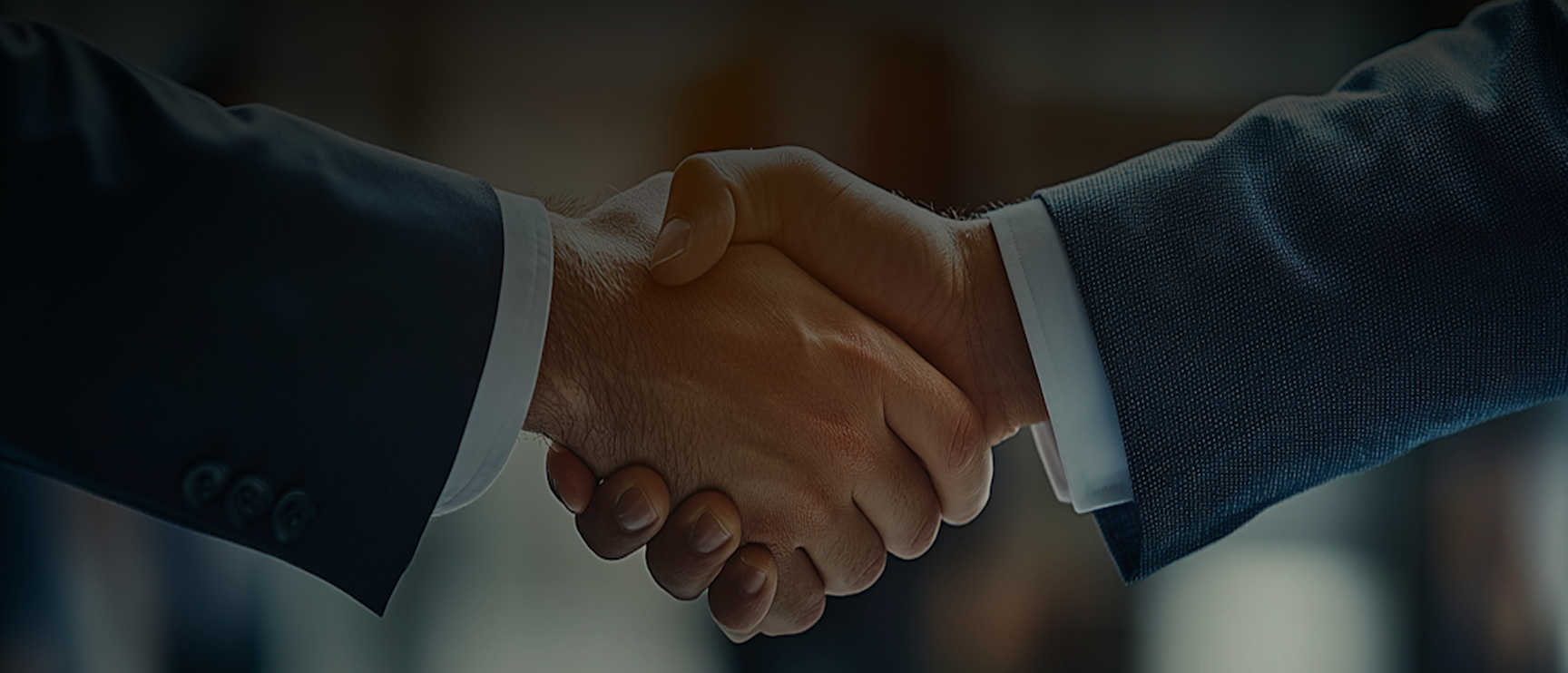 Business handshake representing partnership