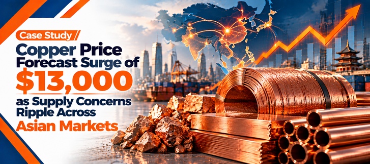 Case Study: Copper Price Forecast | Surge of $13,000 as Supply Concerns Ripple Across Asian Markets