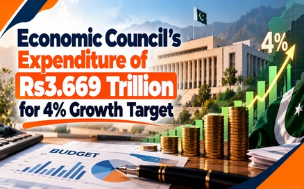 Economic Council's Expenditure of Rs3.669 Trillion for 4% Growth Target