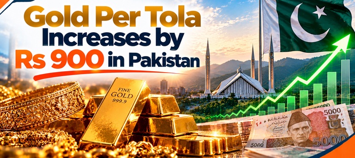 Gold Per Tola Increases by Rs 900 In Pakistan