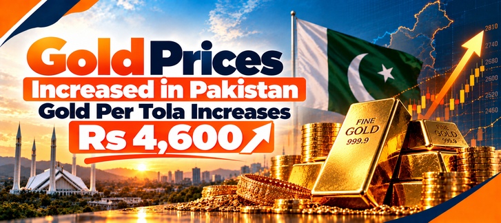 Gold Prices Increased in Pakistan - Gold Per Tola Increases Rs4,600