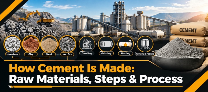 How Cement Is Made: Raw Materials, Steps & Process