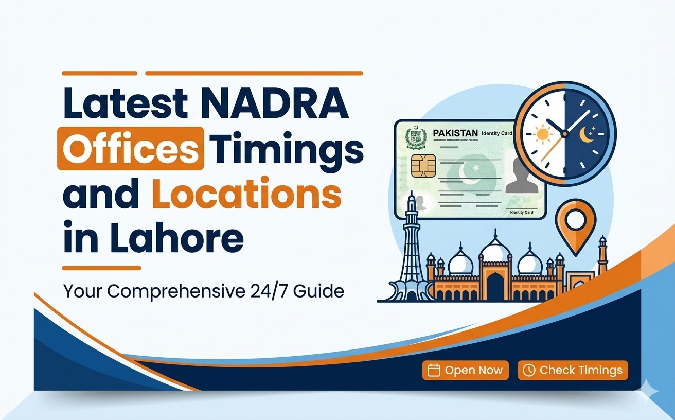 Latest NADRA Offices Timings and Locations in Lahore