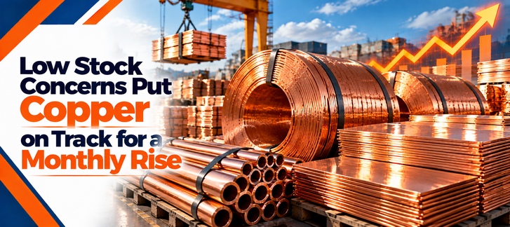 Low Stock Concerns Put Copper On Track For A Monthly Rise