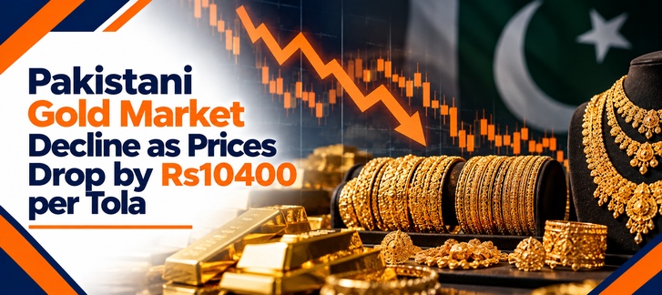 Pakistani Gold Market Decline As prices drop by Rs10,400 per tola