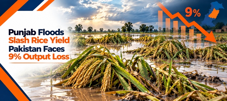 Punjab Floods Slash Rice Yield | Pakistan Faces 9% Output Loss