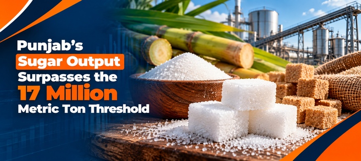 Punjab’s Sugar Output Surpasses the 1.7 Million Metric Ton Threshold