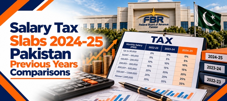 Salary Tax Slabs 2024-25 Pakistan | Previous Years Comparisons