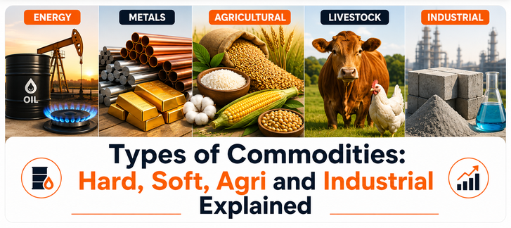 Types of Commodities: Hard, Soft, Agri and Industrial Explained
